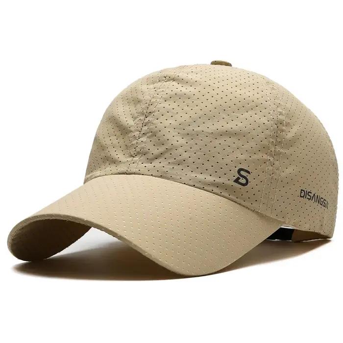 Chapeau de soleil pour hommes en plein air à séchage rapide et respirant pour la pêche d'été - Style casquette de baseba