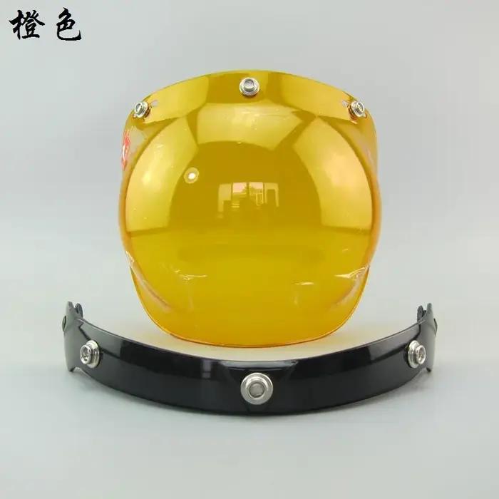 Visière à bulles pour casque de moto, visage ouvert de qualité supérieure, 12 couleurs disponibles,