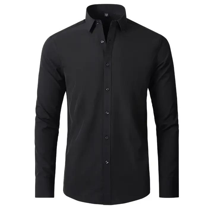 Chemises décontractées BROWON pour hommes 2026 – Chemise à manches longues très élastique