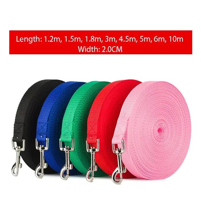 Laisse en nylon personnalisable pour chiens de toutes tailles et saisons avec crochets métalliques rotatifs pour promenades quotidiennes et randonnées