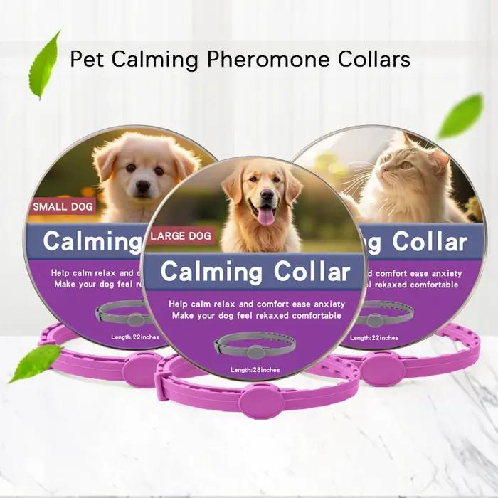 Colliers apaisants à phéromone pour chiens et chats soulageant l'anxiété ajustables pour tous les âges et tailles d'animaux occasions spéciales