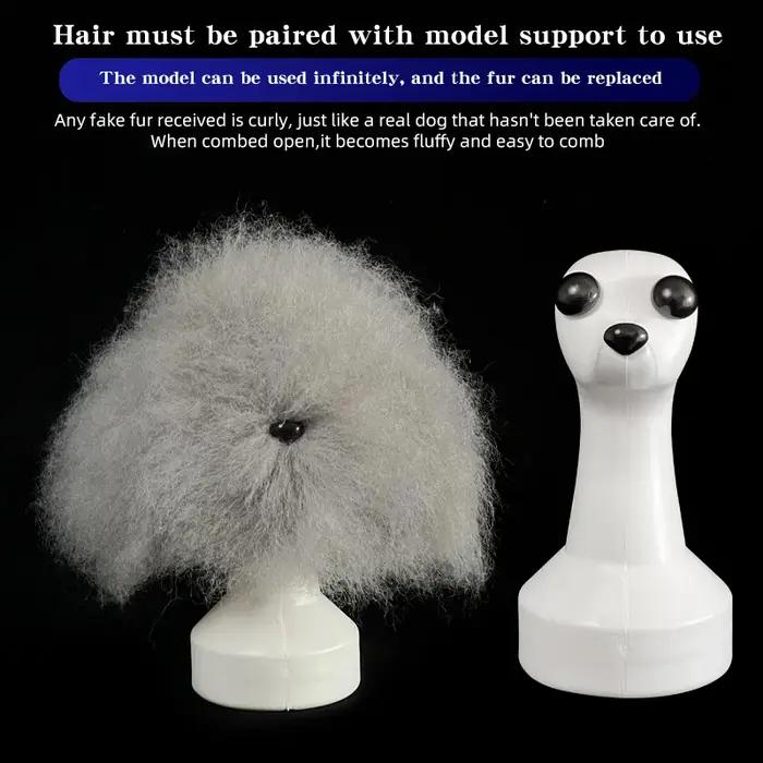 Tête de chien simulée en peluche pour la formation en toilettage