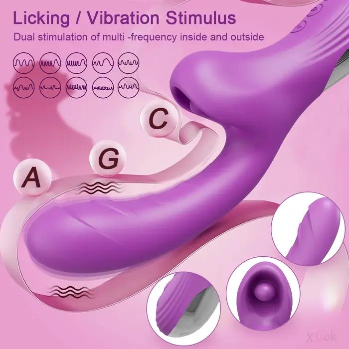 Vibromasseur gode injuste pour femme, lécher la langue féminine, UNIS isseur de clitoris, jouets sex