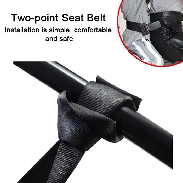 Ceinture de sécurité universelle à deux points pour siège arrière de moto