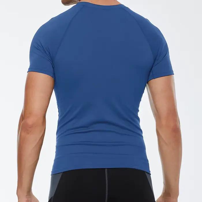 Chemise de Compression pour hommes, séchage rapide, T-Shirt de Sport à manches courtes, pour gymnase