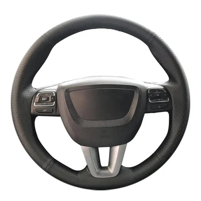Juste de volant de voiture personnalisée pour siège, tresse en cuir, bricolage, Saint Valentin, Alha