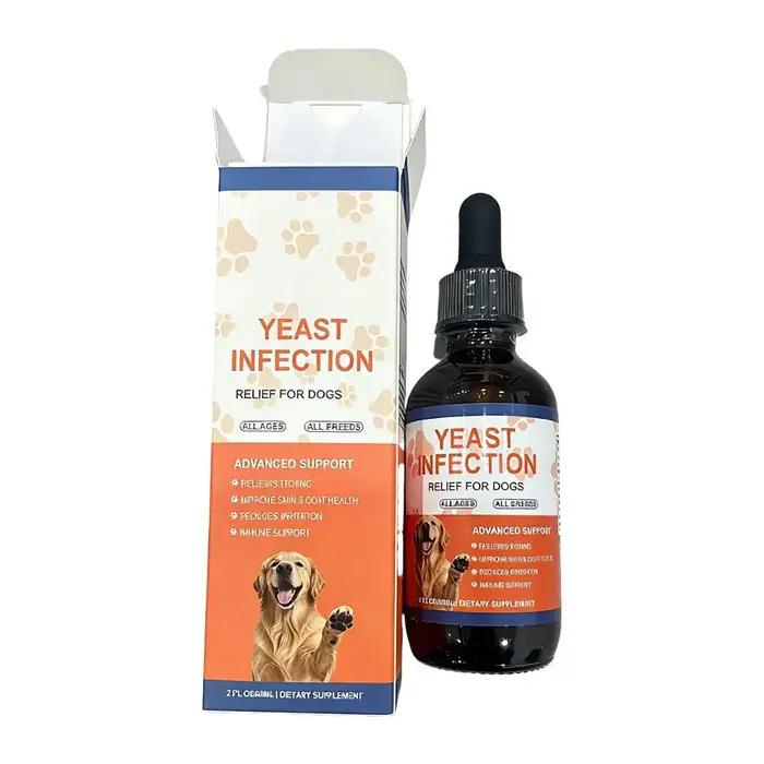 Gouttes anti-infections à la levure pour chiens et chats, 60ml, antiprurigineuses, pour la santé du