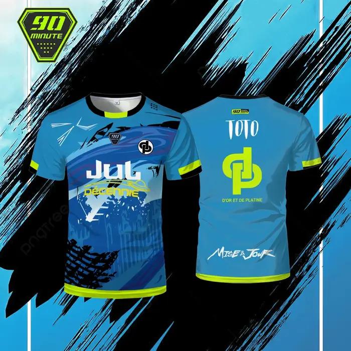 Été Chaude Maollot Jul T-shirt 90 Minute Sport Maillot Respirant En Plein Air À Séchage Rapide Chemise De Football Perso