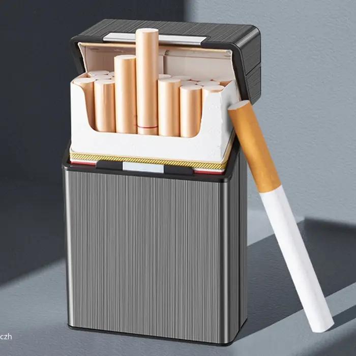 Étui à cigarettes en plastique beige avec boîte de rangement pour tabac pour fumeurs élégants occasions spéciales et quotidiennes
