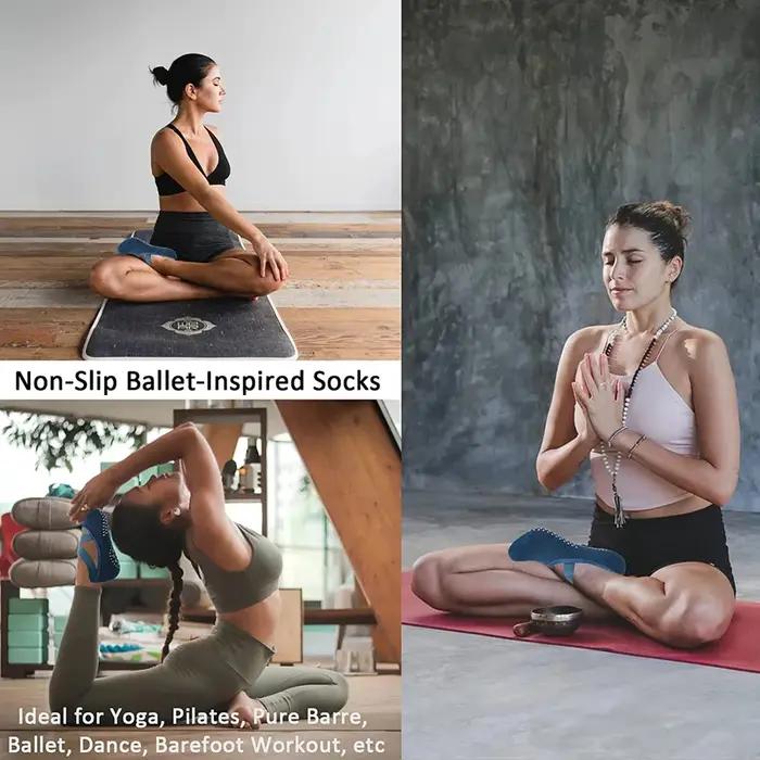 Chaussettes de Yoga respirantes de haute qualité pour femmes, chaussettes de Pilates à bandes antidé