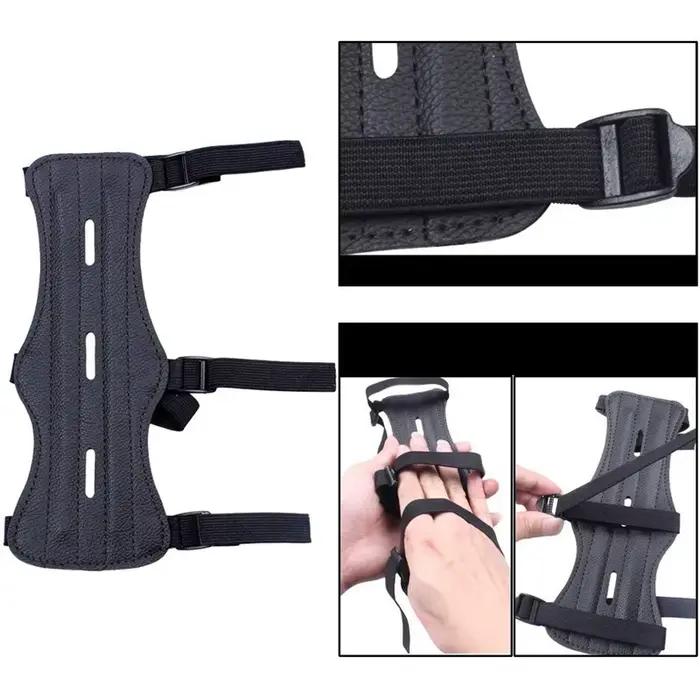 Ensemble arc et flèche en cuir pour chasseurs protection avant-bras arc réglable sécurité tir de chasse