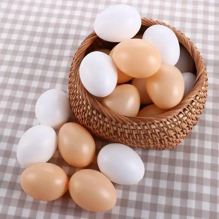 Œufs de canard et de cane artificiels, lot de 10 pièces, pour simulation, fournitures de fête, élevage de volailles, œufs de Pâques, œufs factices, œufs artificiels, éducatifs