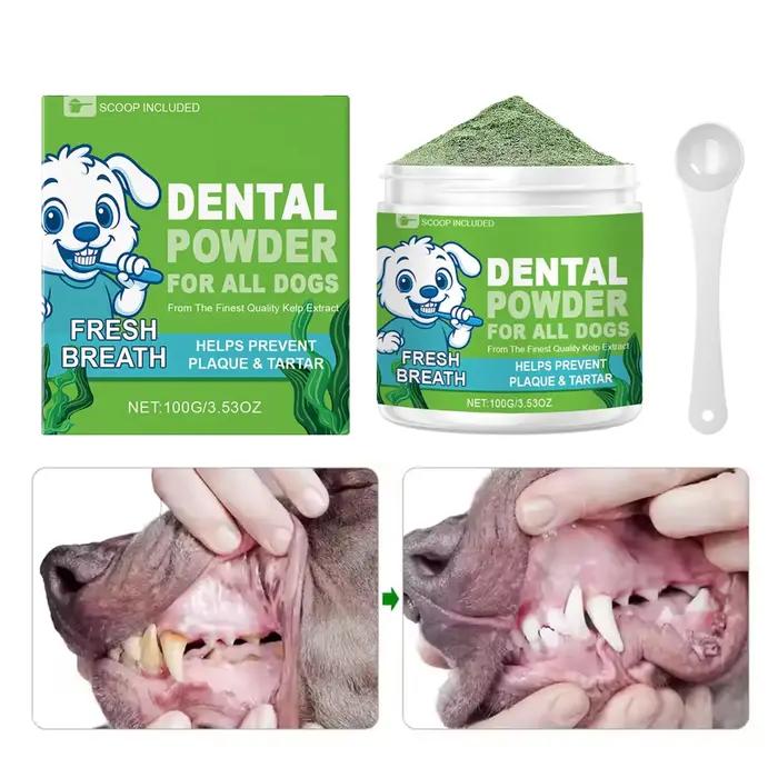 Poudre Nettoyante pour Dents de Chien Protection de la Santé Buccale Hygiène Dentaire Anti-Tache Amélioration de l'Haleine Fraîche Usage Daily Occasions Spéciales