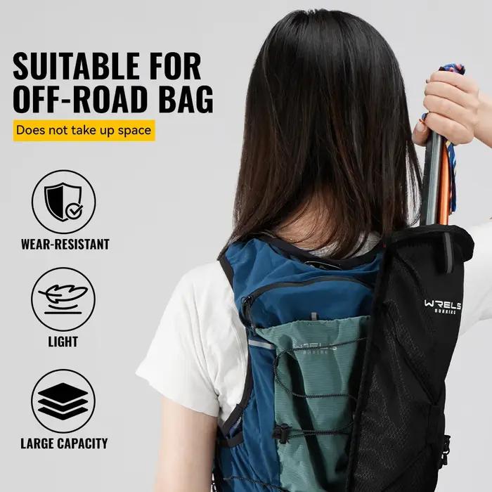 WRELS Sac de transport pour bâtons de randonnée Sac léger et étanche pour bâtons de randonnée Sac de rangement portable adapté aux sacs à dos de gilet Sac de canne