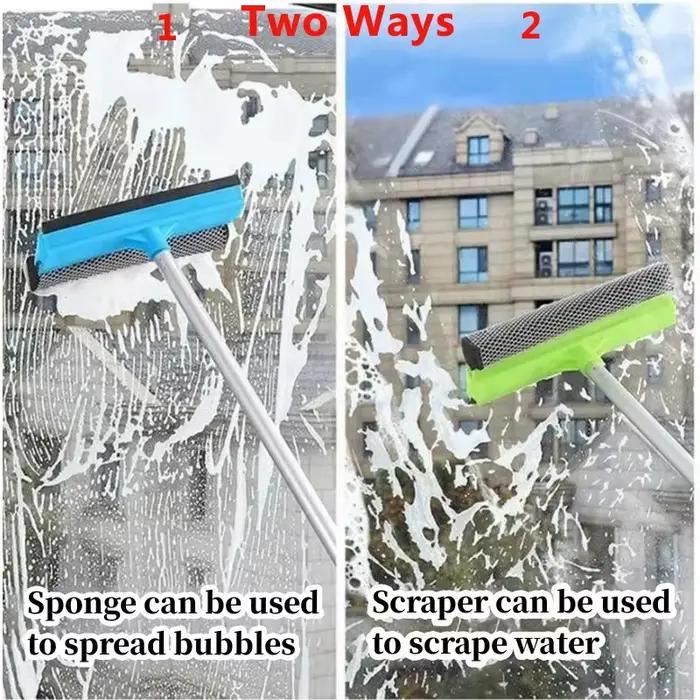 Outil de nettoyage de vitres en verre double face respectueux de l'environnement pour fenêtres de maison, voiture et salle de bains polyvalent et pratique pour une propreté durable