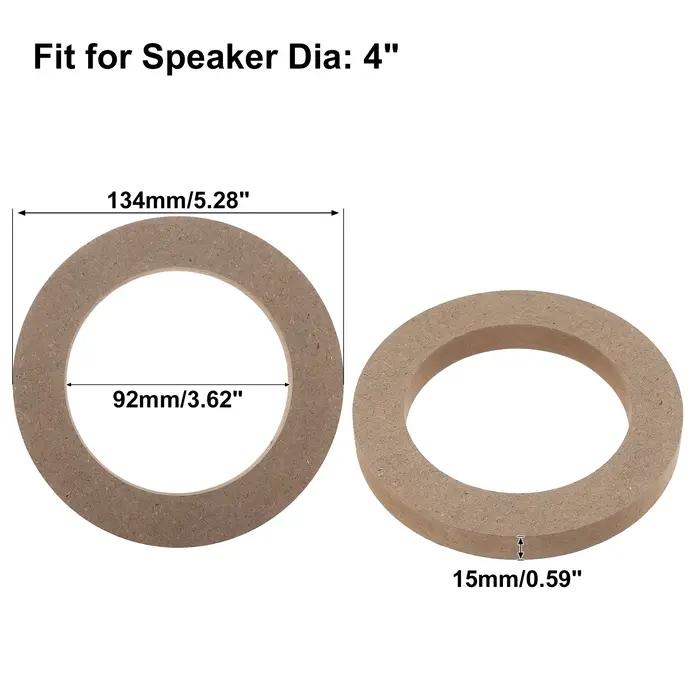 X Autohaux 4 ''5" 6.5 ''universel en bois haut-parleur de voiture caisson de basses montage entretoise anneaux adaptateu