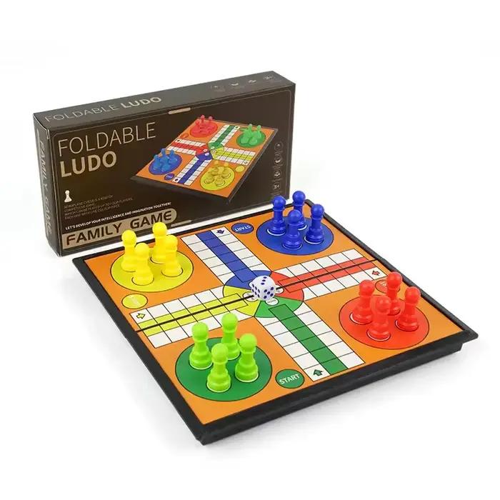 Jeu de société Ludo interactif, jeu Ludo pliable pour enfants et adultes, voyage, réunion de famille