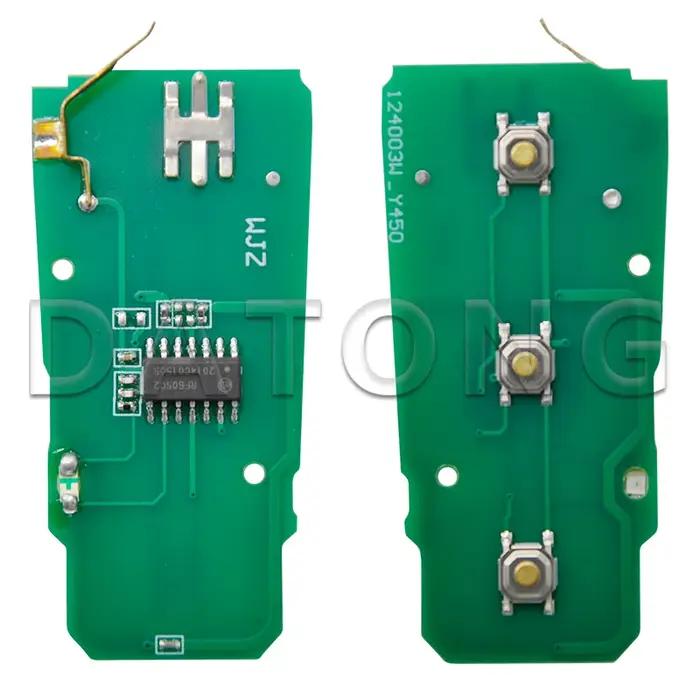 Datong Monde 3C 0959752 BA ID48 puce 433MHz demi clé de télécommande de voiture intelligente pour VW