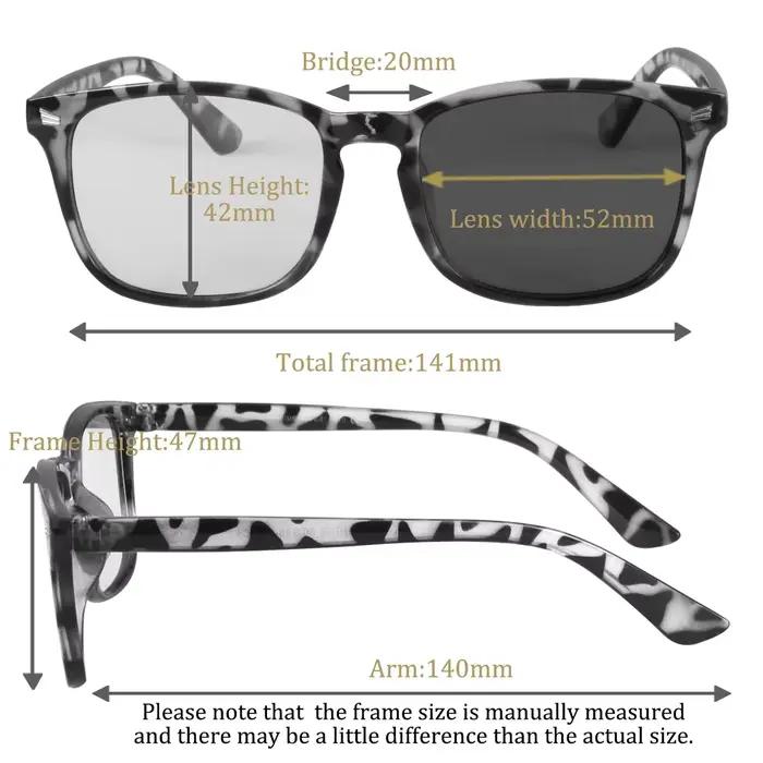 SHINU – lunettes photochromiques multifocales progressives pour hommes, verres gris photochromiques
