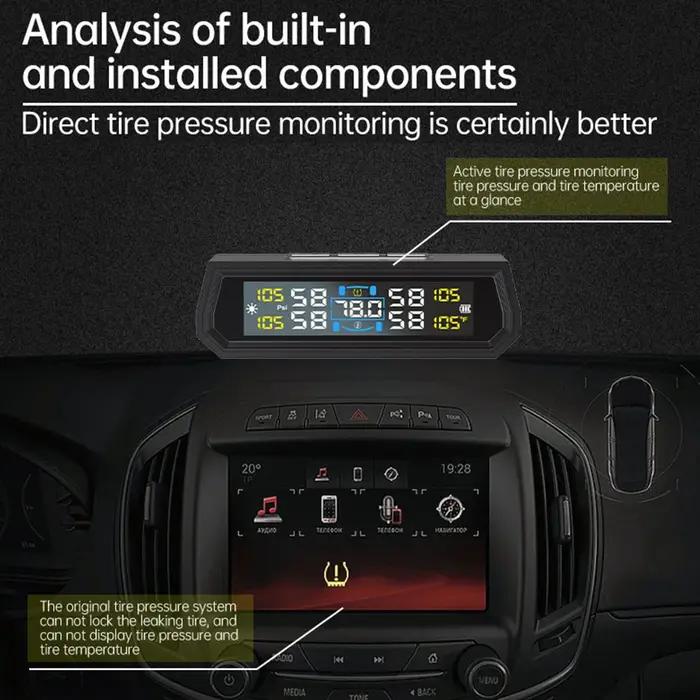 Systèmes d'alarme de sécurité automatique dans l'affichage de la température de la voiture système de surveillance de