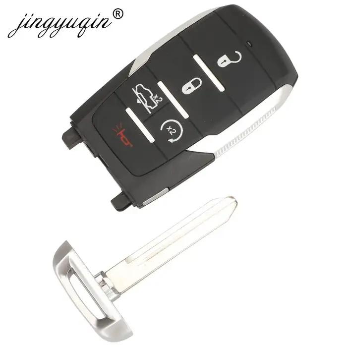 Jingyuqin Smart Remote Car Key Shell Case pour Dodge RAM 1500 Limited LongHorn 2019 2020 2021 Fob OH