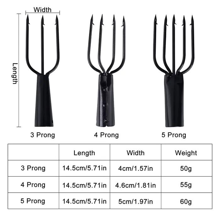 JOOYOO 5 dents poisson lance barbelé acier inoxydable carpe harpon de pêche gros