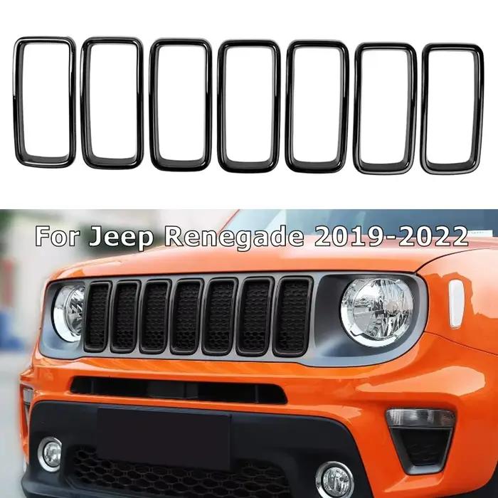 Pour Jeep Renegade 2019 2020 2021 2022 Grille de pare-chocs avant Inserts de calandre de course garn