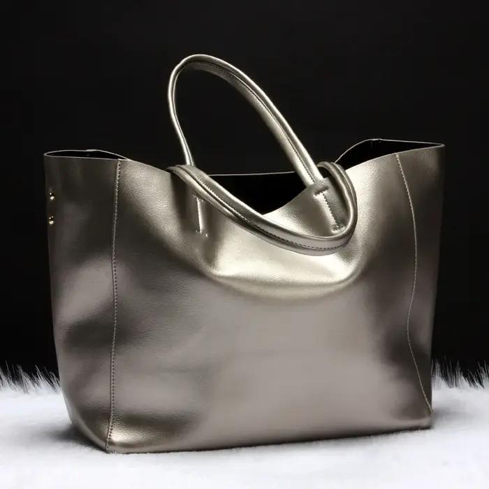 Alirattan Tendance Mode 2026 Nouveaux Sacs Femme en Cuir de Vachette Grande Capacité Sac Fourre-tout Plissé Sac à Main