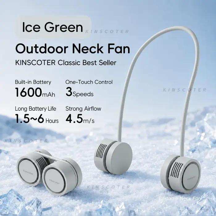 Ventilateur de nuque Power ventilador Bladeless Neckband Fan Portable Mini Air Cooler USB Rechargeable Electric Fans