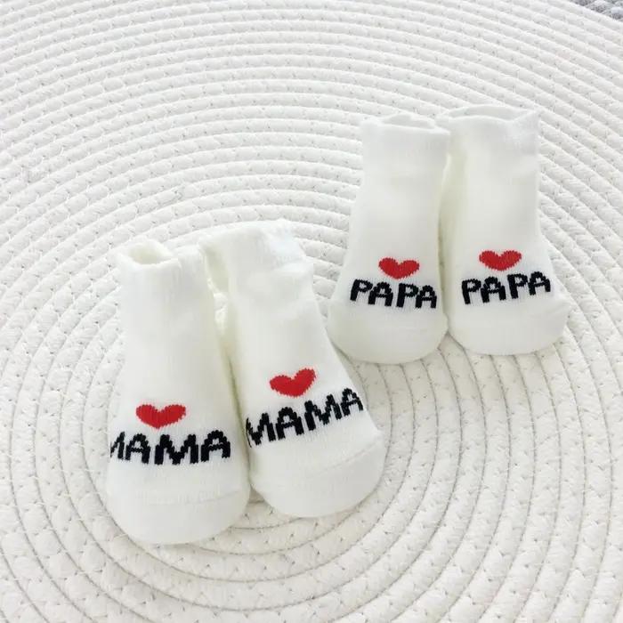 Chaussettes unisexes en coton polyester et elastane pour bébé 0-1 ans avec motif cœur pour toutes les saisons occasions spéciales