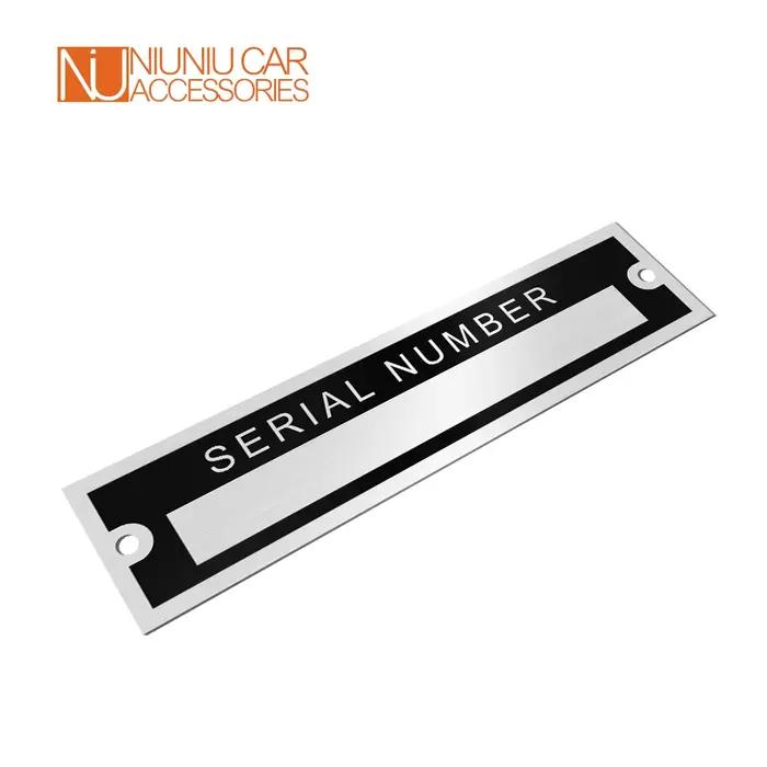 Numéro de châssis série en aluminium