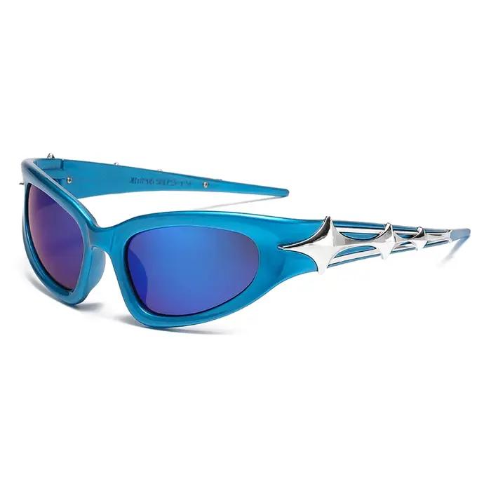 Lunettes de soleil vintage Y2K punk sport luxe pour hommes et femmes - Marque designer UV400 chasse