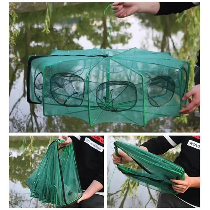 Piège à pêche pliable, panier de pêche léger