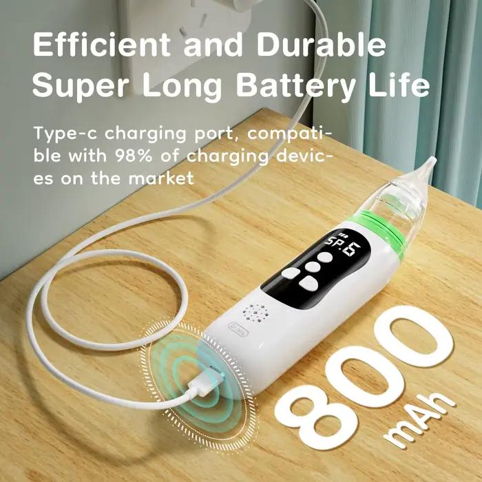 MAMIJOY Aspirateur nasal électrique pour bébé, dispositif d'aspiration nasale et embout buccal en si
