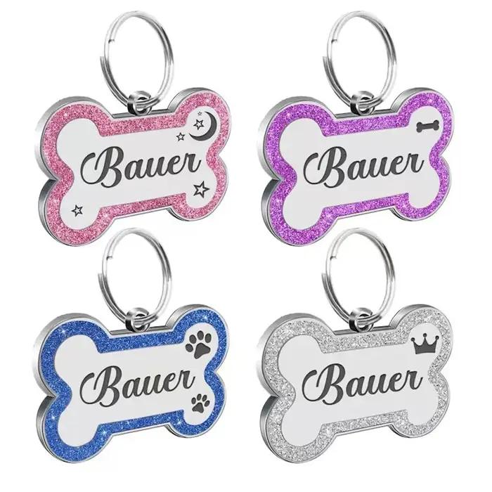 Pendentif d'identification personnalisé double face pour chien et chat