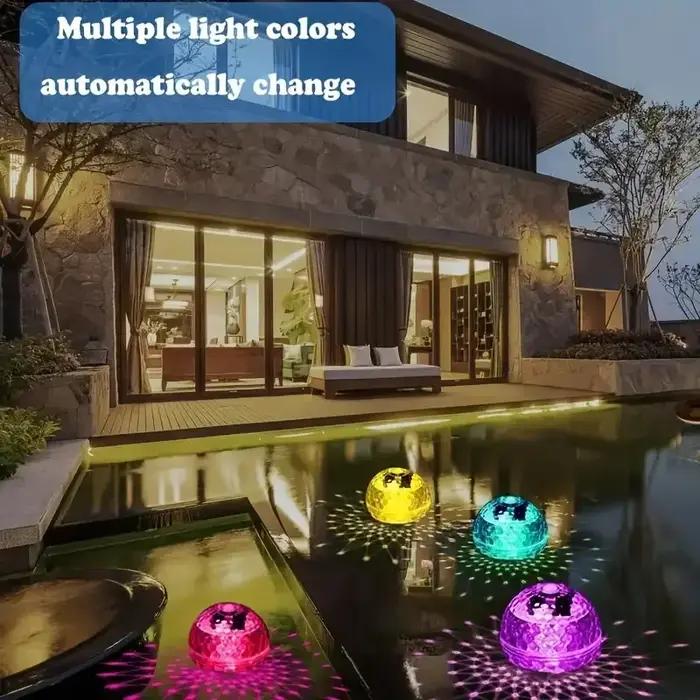 Lampes flottantes solaires piscine LED étanche énergie solaire multicolore changeante lampe à dérive