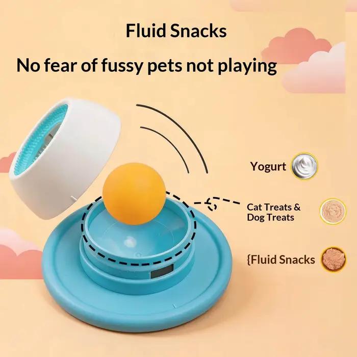 Jouets interactifs en plastique robuste pour chiens et chats, distributeur de nourriture pour entraînement et amusement, accessoire de cage pour chats, disponible en bleu et orange pour occasions spéciales