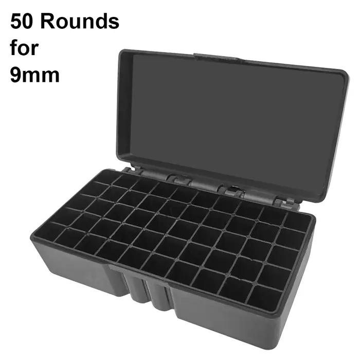 Boîte à cartouches FUNANASUN en plastique ABS pour cartouches de calibre 7,62x51mm, 0,308Win/7.62x39mm, 223/5.56, 9mm avec options de couleur gris, rouge, bleu, rose, vert, argent, blanc, jaune, noir, or, violet