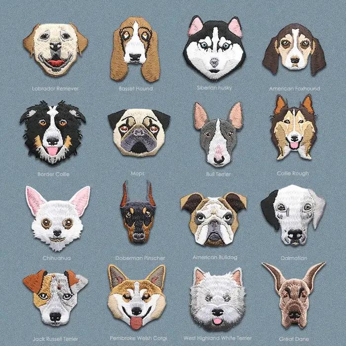 Patch brodé pour chien Labrador Doberman Mopshond