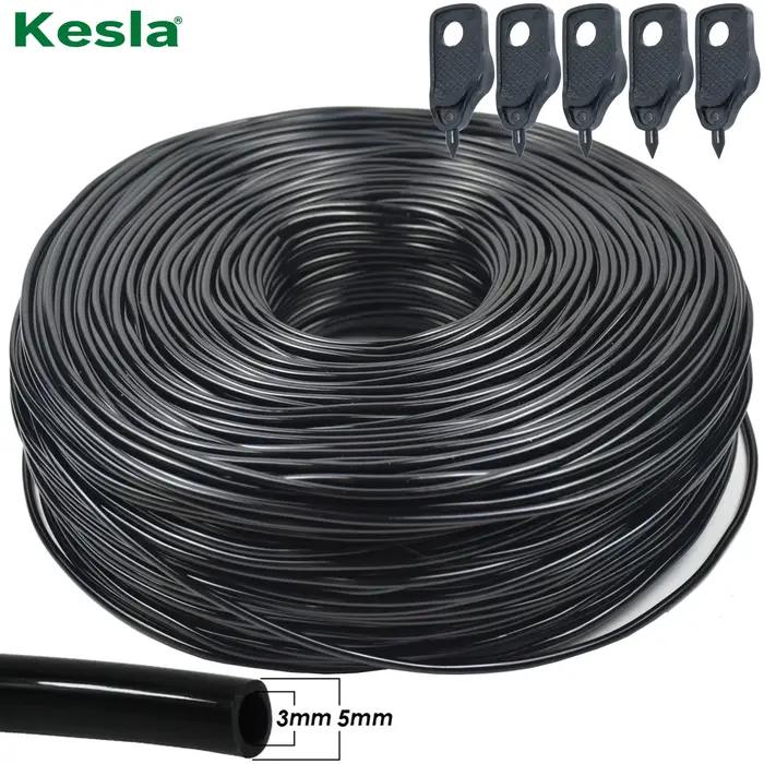 KESLA 5-100M jardin 3/5mm tuyau d'arrosage 1/8 ''tuyau PVC Micro tube d'irrigation goutte à goutte a