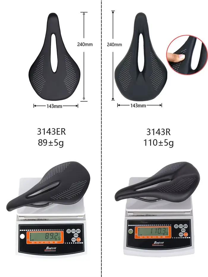 Nouveau selle de vélo en carbone EVA 89g selle ultralégère confortable selle vtt 7x7mm vélo de cours