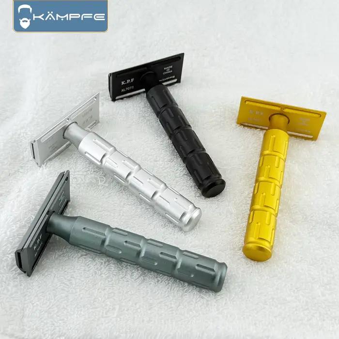 Rasoir de sécurité à double tranchant en aluminium AL7075 de haute qualité, usiné CNC par KAMPFE, ca