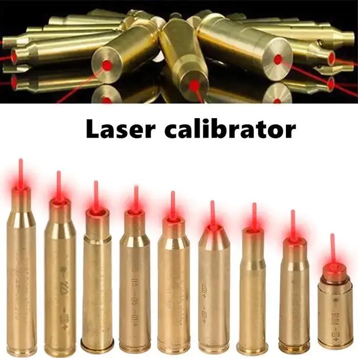 Tactique rouge Laser alésage Sighter chasse tir formation Lasers calibrateur pour 9mm 12GA 20GA.223.308 30-06 calibre pistolet vue