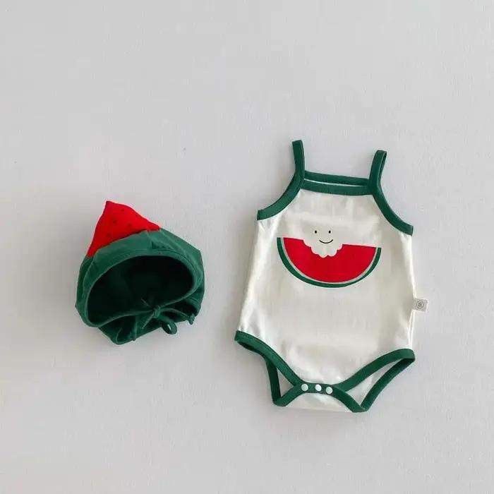 Combinaison d'été style pastèque pour bébé