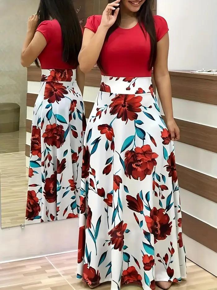 Robe à manches courtes pour femmes