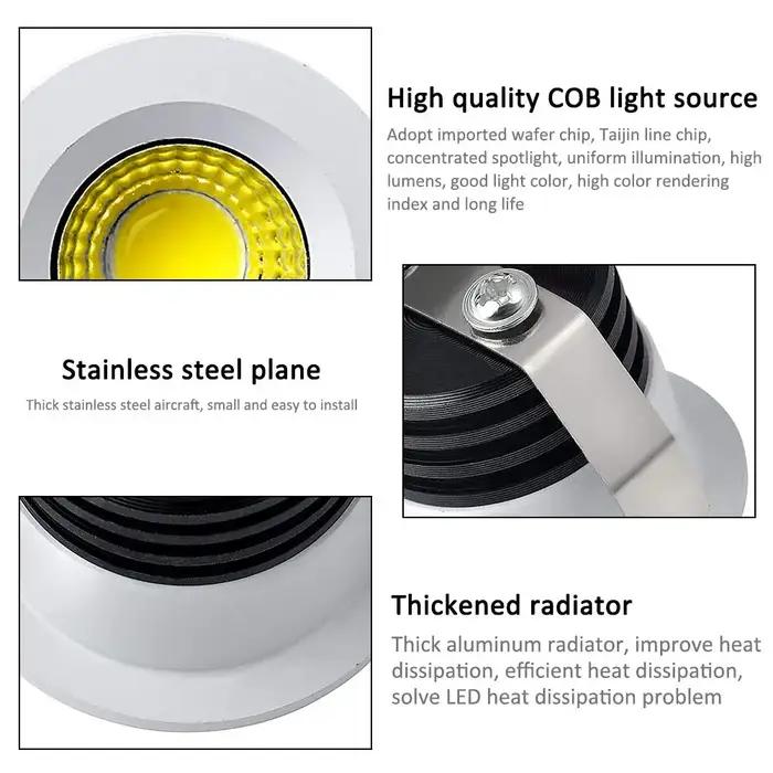 LED Mini Spot ampoules 110V 220V encastré plafonnier pour la maison chambre escalier marches couloir