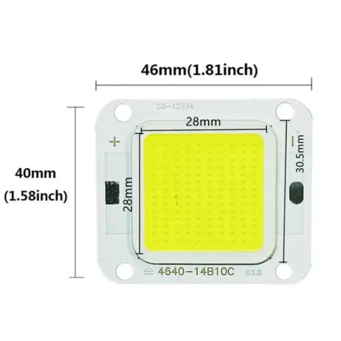 HHLZYH-Puce COB LED Super Puissante, Ampoules de Projecteur à Diode, Source de Lampe de Plafond, DIY