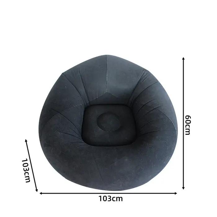 Chaise gonflable en forme de pouf pour salon et camping, avec 9 couleurs vives, confortable et durable pour un usage quotidien