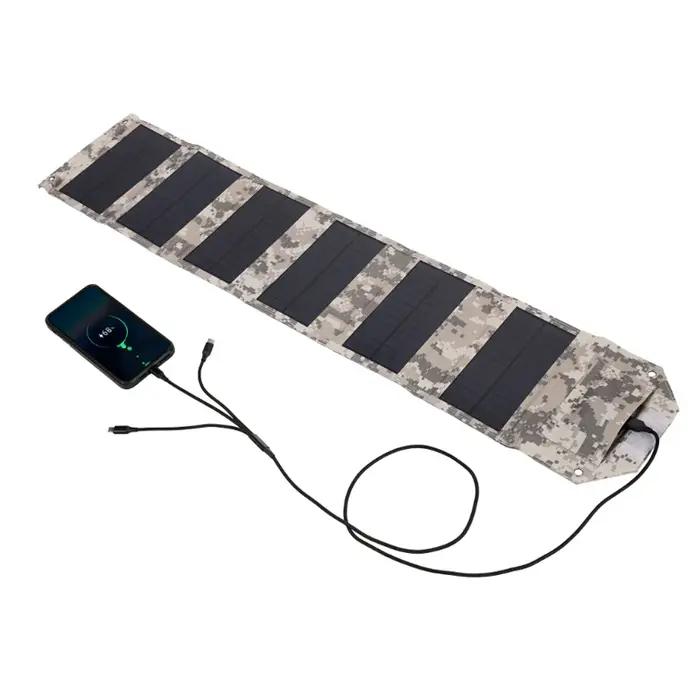 Panneau solaire pliable polyvalent pour recharger les appareils électroniques en plein air lors des voyages et expéditions en autonomie