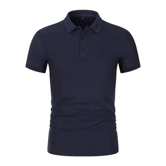Polo d'été décontracté et respirant pour hommes, confortable, couleur unie, T-Shirt à manches courte